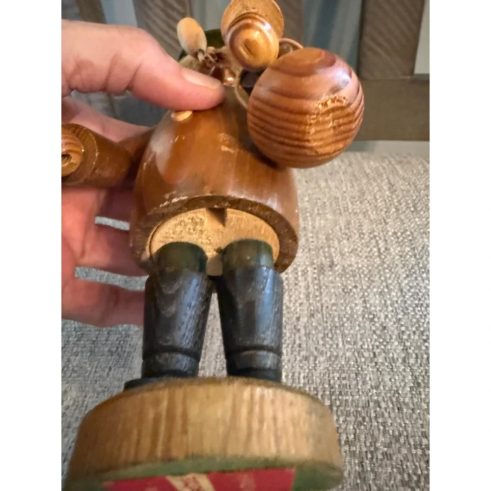 Expertic Vintage Wooden Incense Smoker Mushroom Hunter Made in GDR East Germany